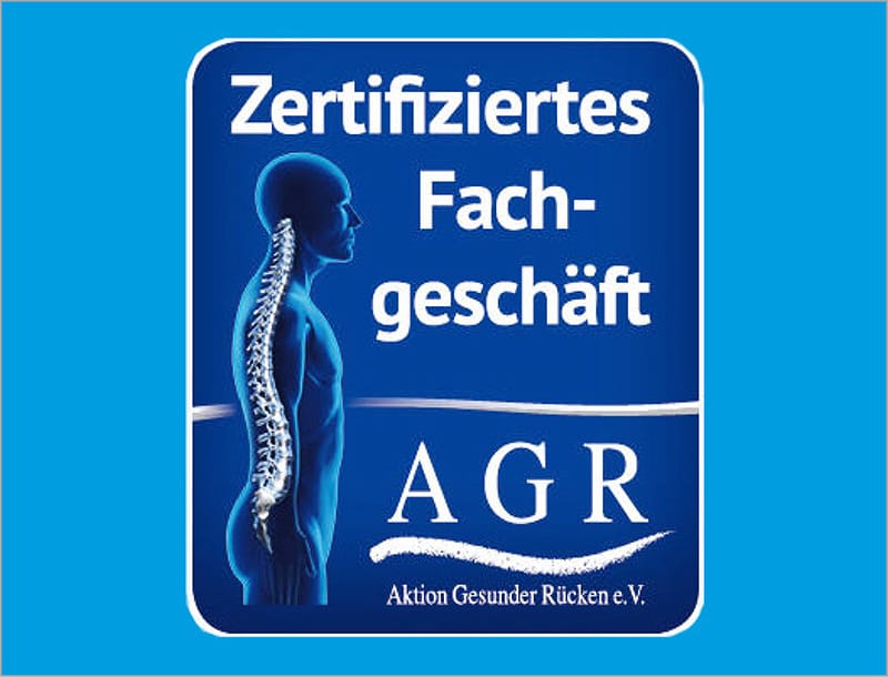 Das AGR-Gütesiegel zeigt, dass Sie bei Betten Meyer in einem zertifizierten Fachgeschäft beraten werden